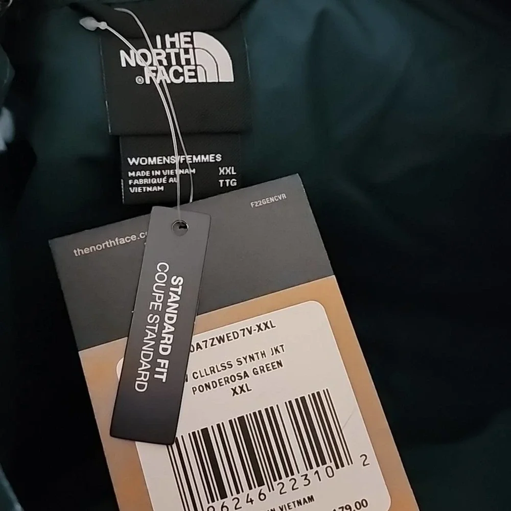 The North Face Women’s Harway Collarless Midi Jacket PONDEROSA GREEN‎ XXL New